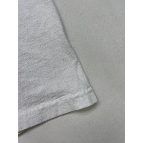 VINTAGE Raiders Big Blue Graphic T-shirt Men XL White USA 90s Single Stitch - Picture 9 of 11